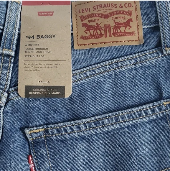 📢SALE Levi's 94 Baggy Jeans NWT Sz 25 - Picture 11 of 16